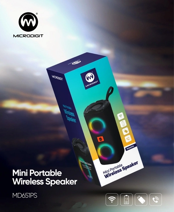 Microdigit MD651PS Wireless Speaker - Black