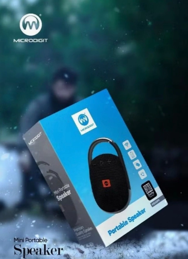 Microdigit MD652PS Mini Portable Wireless Speaker - Black
