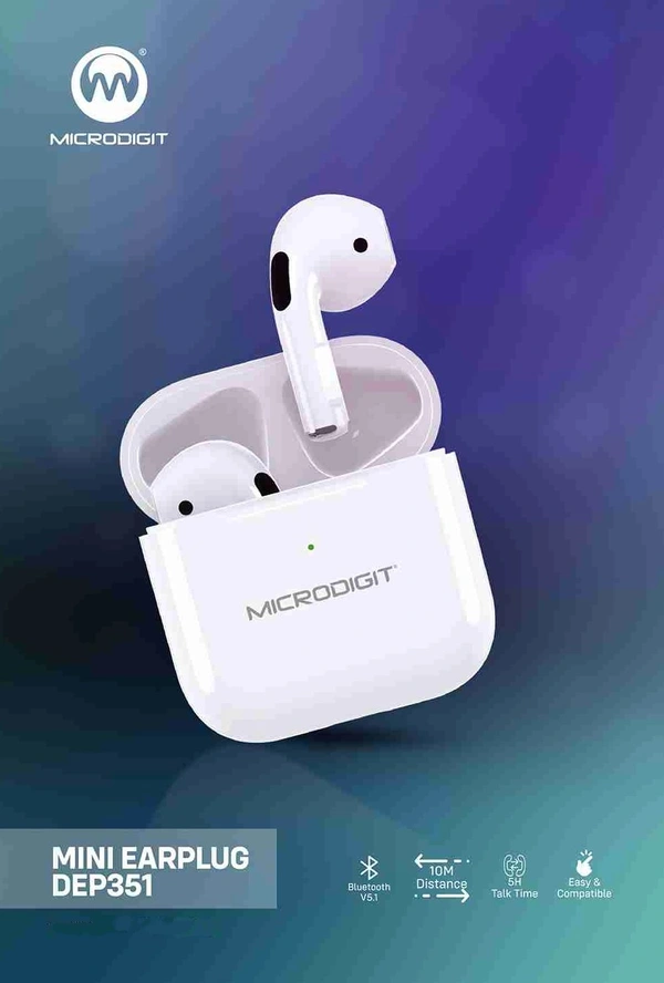 Microdigit DEP351 MINI EARPLUG TWS - White