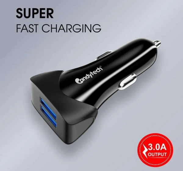 Candytech CC-15 Type-C Car Charger  - Black/White