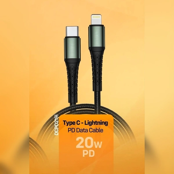 Microdigit DCPD219i Type-C to Lightning Cable - Black