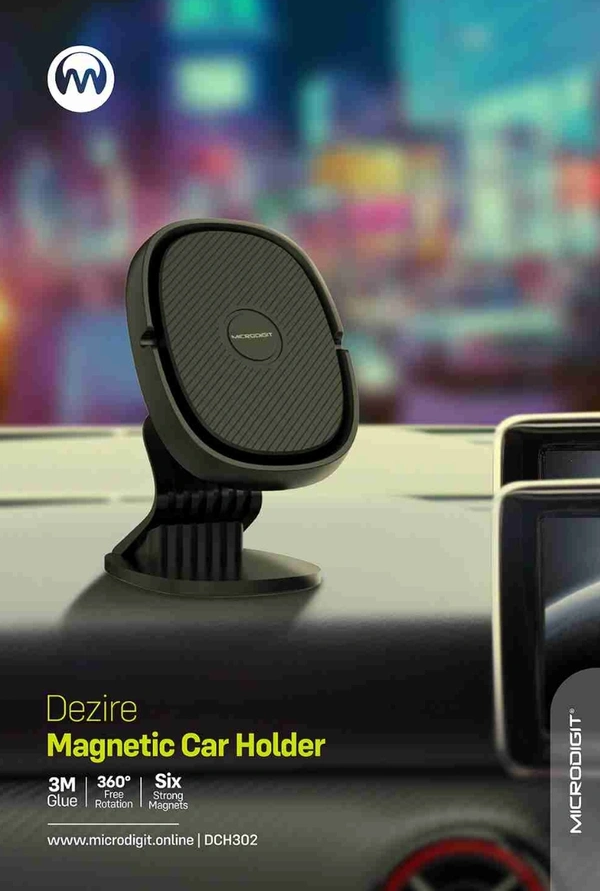 Microdigit DCH302 Magnetic Car Holder  - Black