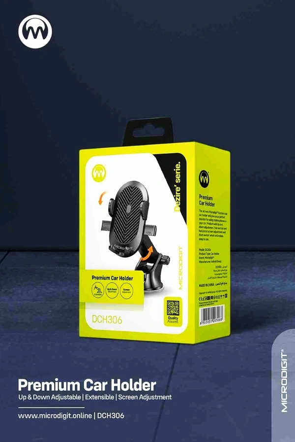 Microdigit DCH306 Car Holder  - Black