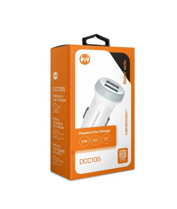 Microdigit DCC105 Car Charger  - White