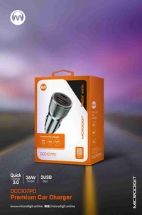 Microdigit DCC107PD 42.5W PD Car Charger  - Black