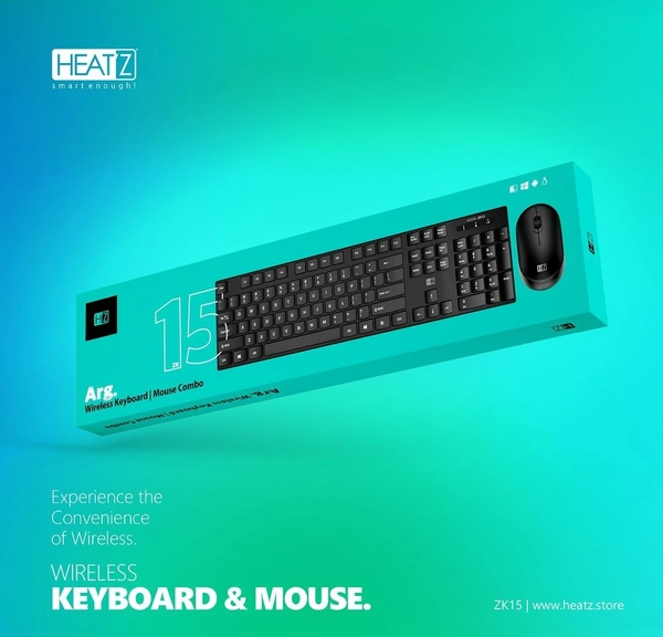 Heatz ZK15 Wireless Keyboard & Mouse Combo  - Black