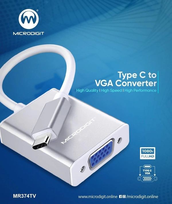 Microdigit MR374TV Type-C to VGA Converter 