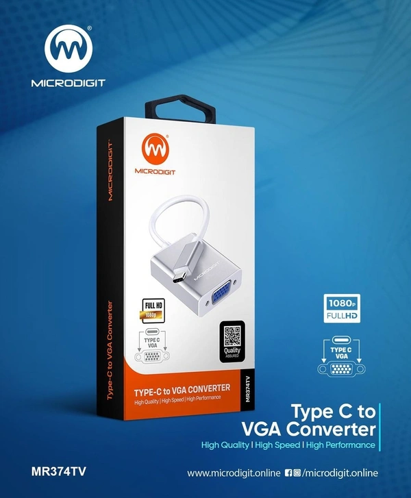 Microdigit MR374TV Type-C to VGA Converter 
