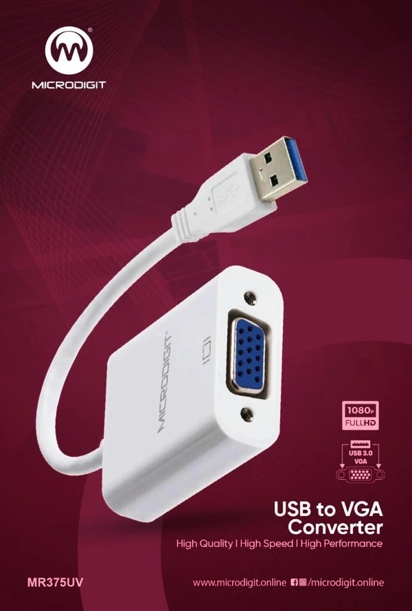 Microdigit MR375UV USB to VGA Converter 
