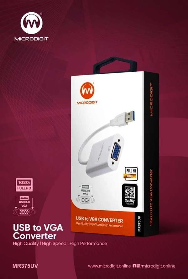 Microdigit MR375UV USB to VGA Converter 