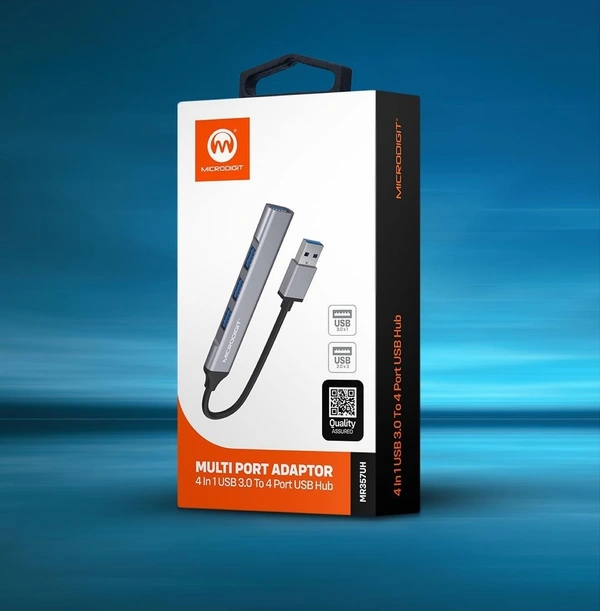 Microdigit MR357UH 4-in-1 USB 3.0 to 4 Port USB Hub
