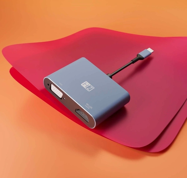 Heatz ZT54 Type-C to 4K HDMI + VGA Adapter 