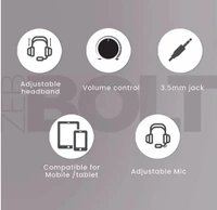 Zebronics ZEB BOLT Wired Headphone - Gray
