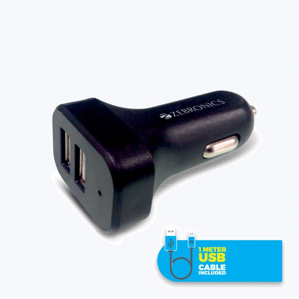 Zebronics ZEB CC242A3 Micro USB Car Charger  - Black