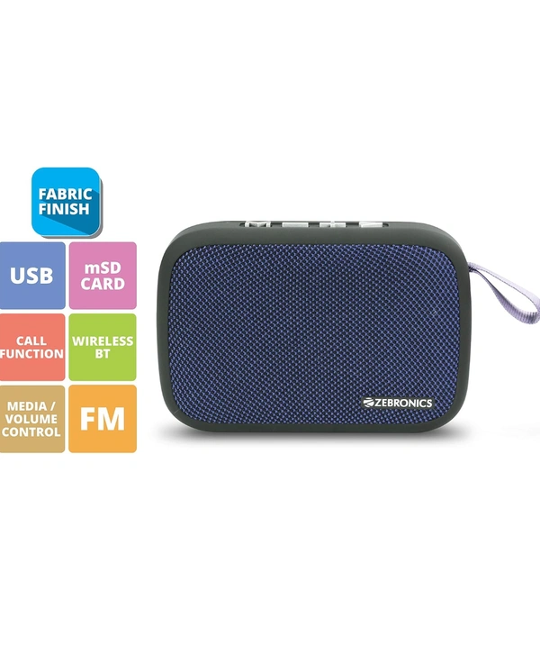 Zebronics ZEB DELIGHT Wireless Speaker  - Dark Blue
