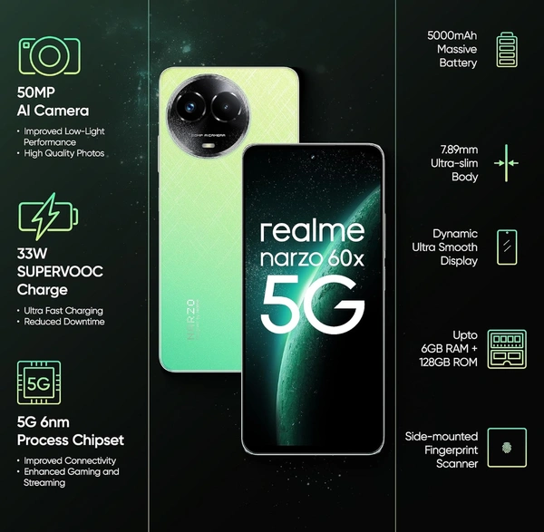 Realme Narzo 60x 5g - 4/128gb