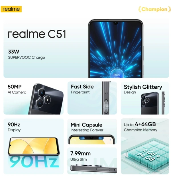 Realme C51 - 4/64gb