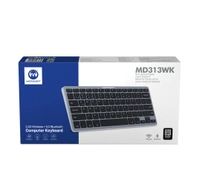Microdigit MD313WK Bluetooth 5.0 + 2.4G Wireless Mini Keyboard  - Black