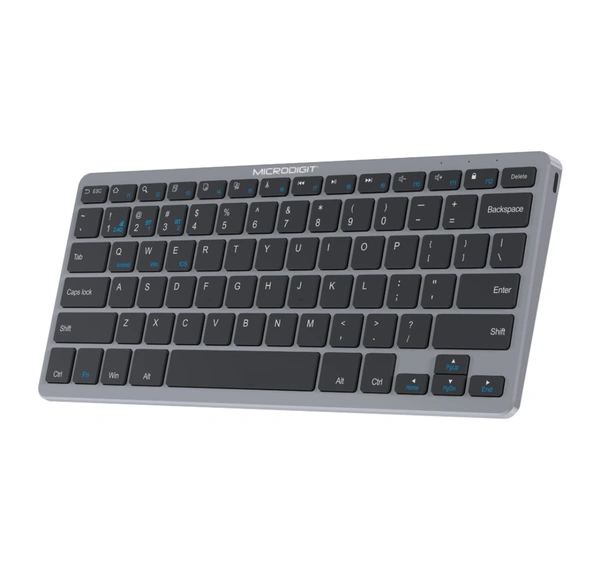 Microdigit MD313WK Bluetooth 5.0 + 2.4G Wireless Mini Keyboard  - Black