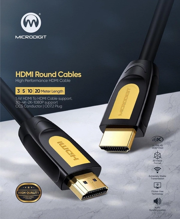 Microdigit MR4105RC 1.5m HDMI Cable - Black
