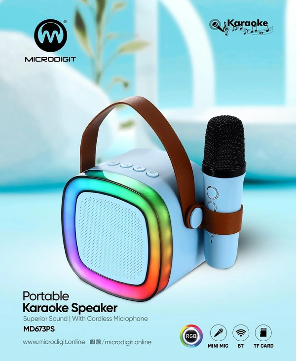 Microdigit MD673PS Portable Karaoke Wireless Speaker 