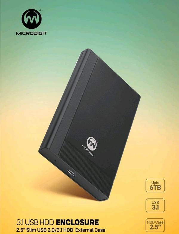 Microdigit MD014HE 3.1 Type-C Hard disk Enclosure  - Black