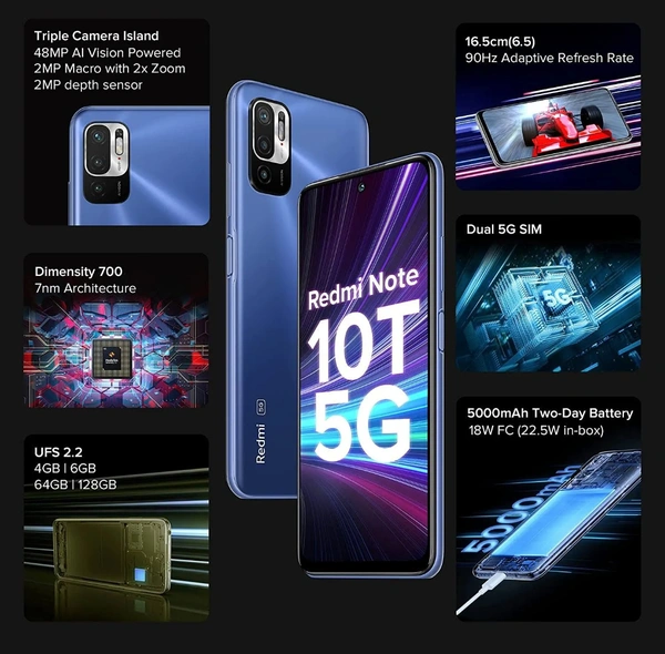 Redmi Note 10T 5g - 6/128gb