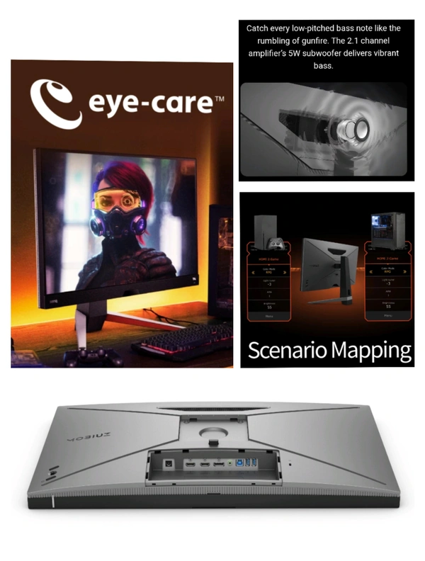 BenQ MOBIUZ EX2710Q QHD 27"(68cm) IPS Bezel-Less VESA DisplayHDR400 Gaming Monitor - Metalic Gray