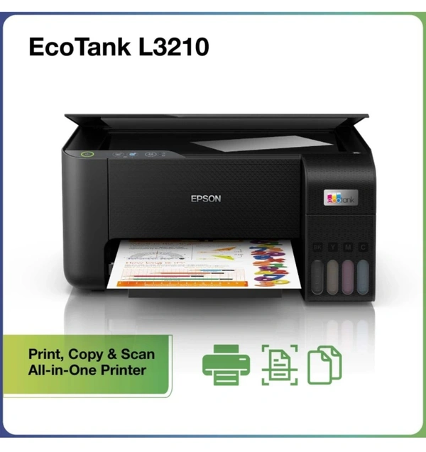 Epson EcoTank L3210 A4 All-in-One Ink Tank Printer - Black