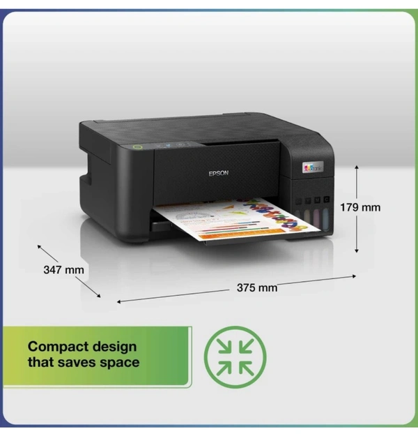 Epson EcoTank L3210 A4 All-in-One Ink Tank Printer - Black