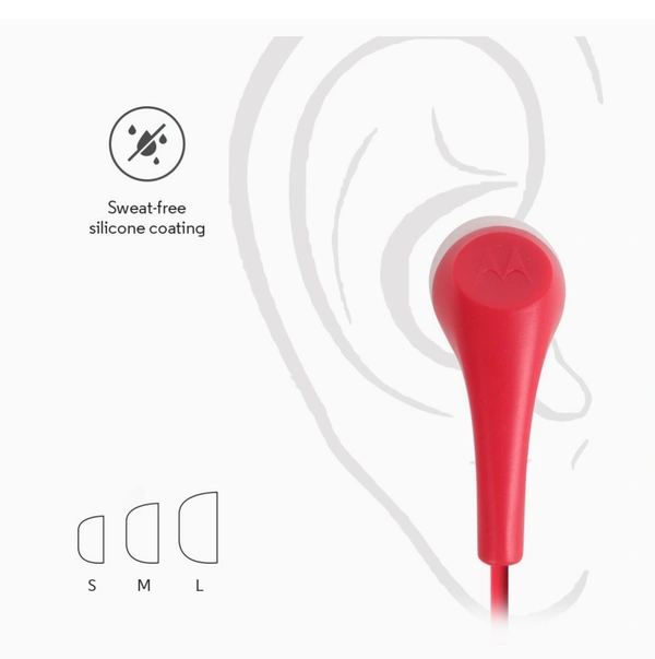 Motorola Earbuds 2 Wired Earphones - Red