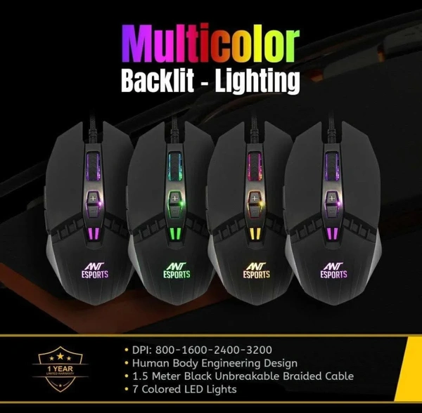 Ant Esports KM540 Gaming Backlit Wired Keyboard and Mouse Combo