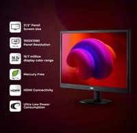 AOC E2270SWHN 21.5" (54.61 Cm) LED 1920 x 1080 Pixels Monitor  - Black