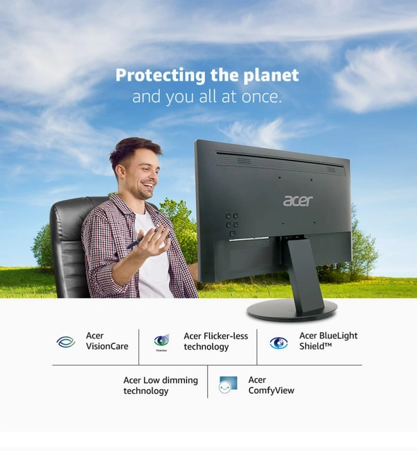Acer K202Q 19.5 Inch HD+ 1600x900 Pixels LCD Monitor - Black