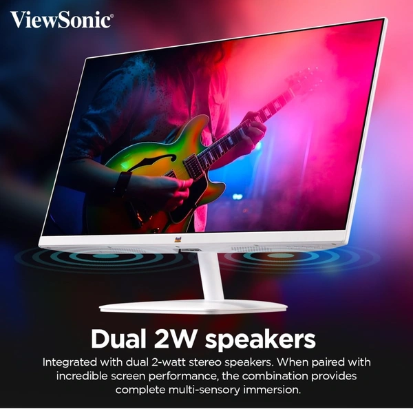 Viewsonic  ViewSonic VA2432-MH-W 24 Inch Full HD IPS White Slim Monitor  - White