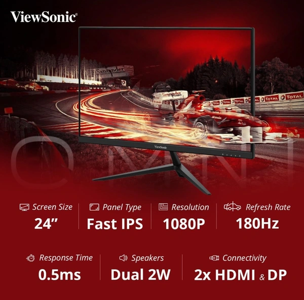 Viewsonic  ViewSonic VX2428J Omni 24 Inch FHD IPS Gaming Monitor  - Black