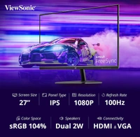Viewsonic  ViewSonic VA2732-MH 27 Inch FHD IPS Home and Office Monitor  - Black