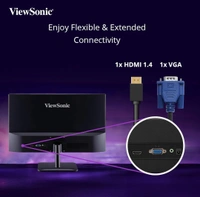 Viewsonic  ViewSonic VA2732-MH 27 Inch FHD IPS Home and Office Monitor  - Black