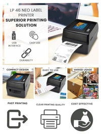 TVS ELECTRONICS LP 46 Neo Barcode Label Printer - Black