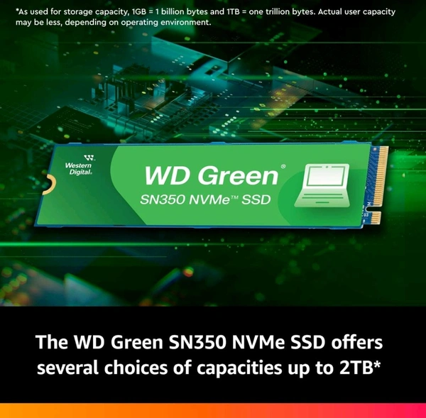 Western Digital  SSD WD SN350 500gb Green Pcie Gen3 Nvme 