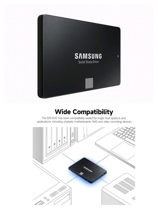 SAMSUNG  SSD Samsung 870 EVO MZ-77E500BW/AM 500gb SATA