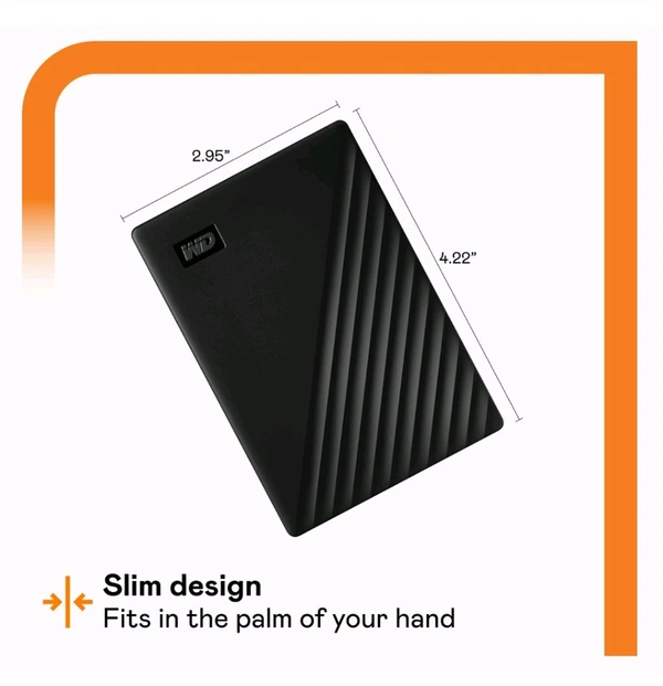 Western Digital  Hard Disk WD 2TB External Passport  - Black