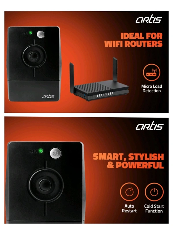 ARTIS  UPS Artis PS-600VA 600VA  - Black