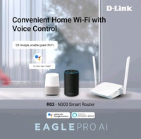 D-Link R03 N300 Eagle PRO 300Mbps AI Powered Wi-Fi Router 