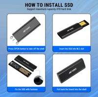 Ant Esports AENE201 M.2 NGFF & NVMe SSD Enclosure USB 3.1 - Black