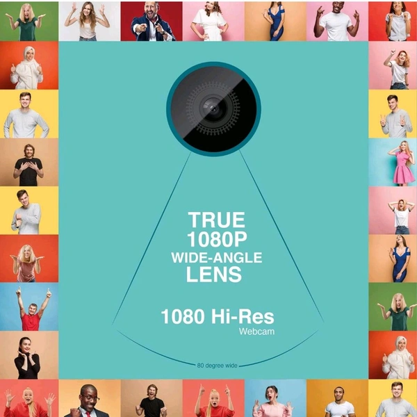 Fingers  FINGERS 1080 Hi-Res Webcam with 1080P  - Black