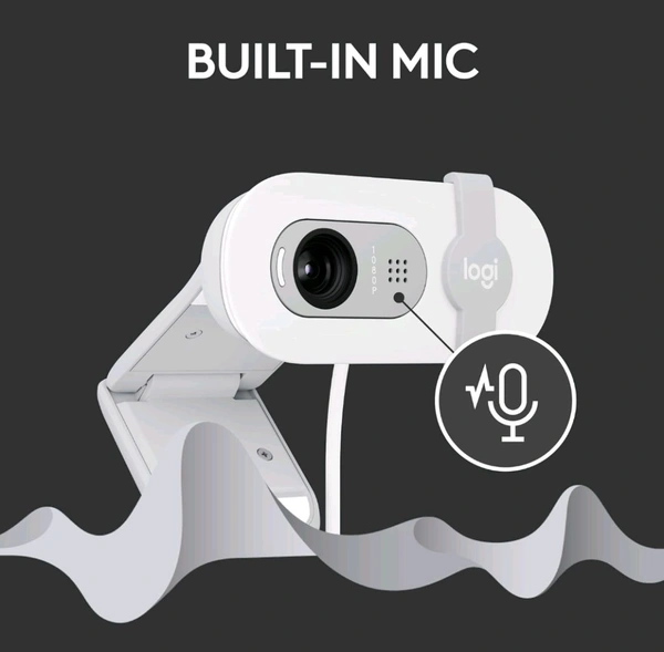 Logitech Brio 100 Full HD Webcam - White