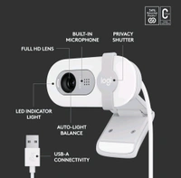 Logitech Brio 100 Full HD Webcam - White