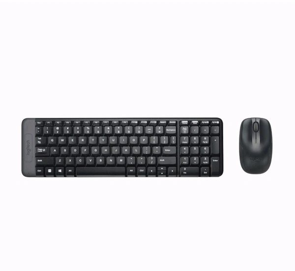 Logitech MK220 Compact Wireless Keyboard and Mouse - Black