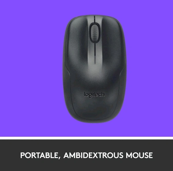 Logitech MK220 Compact Wireless Keyboard and Mouse - Black